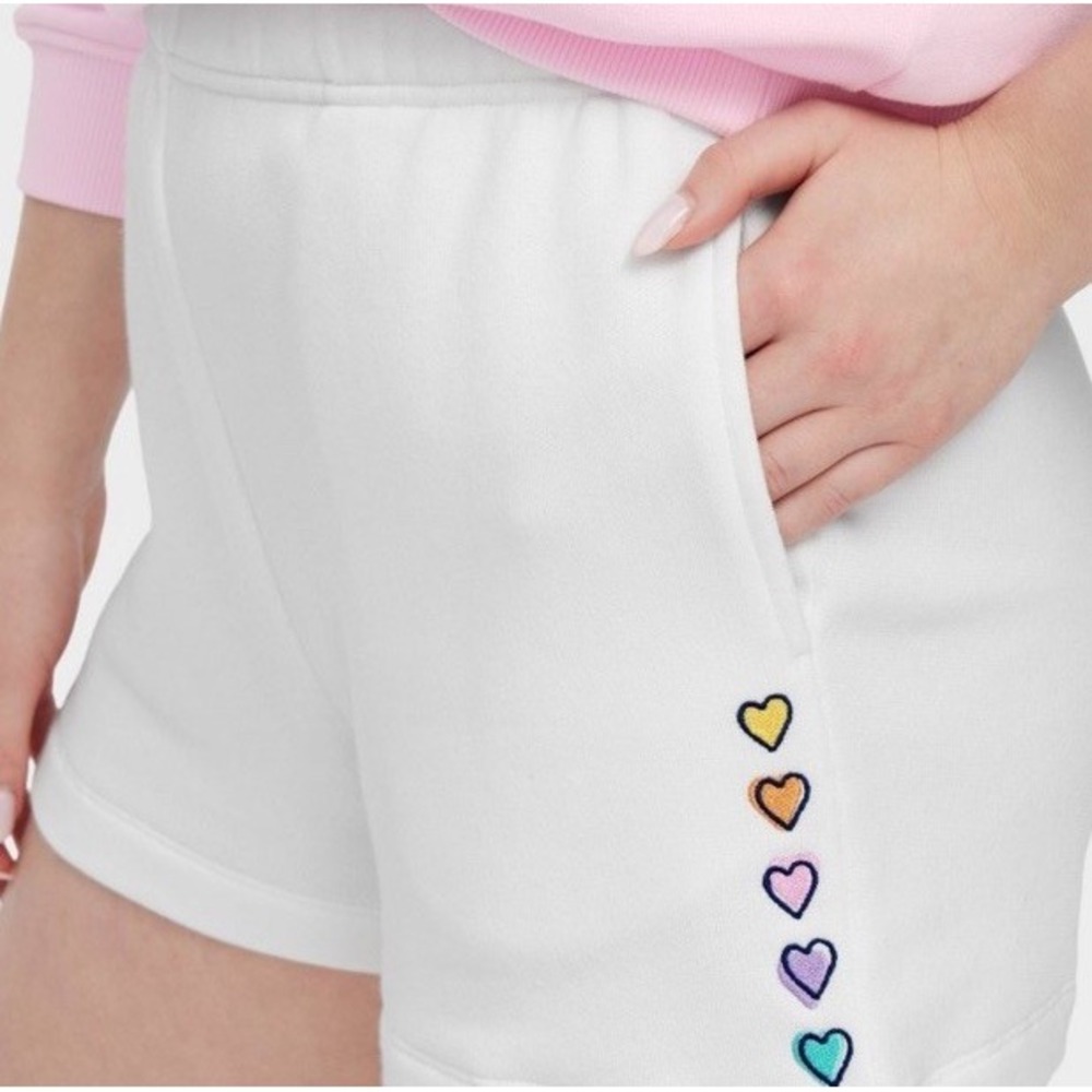 Roller Rabbit X Target White Disco Hearts Shorts Women's Size XL New With Tags